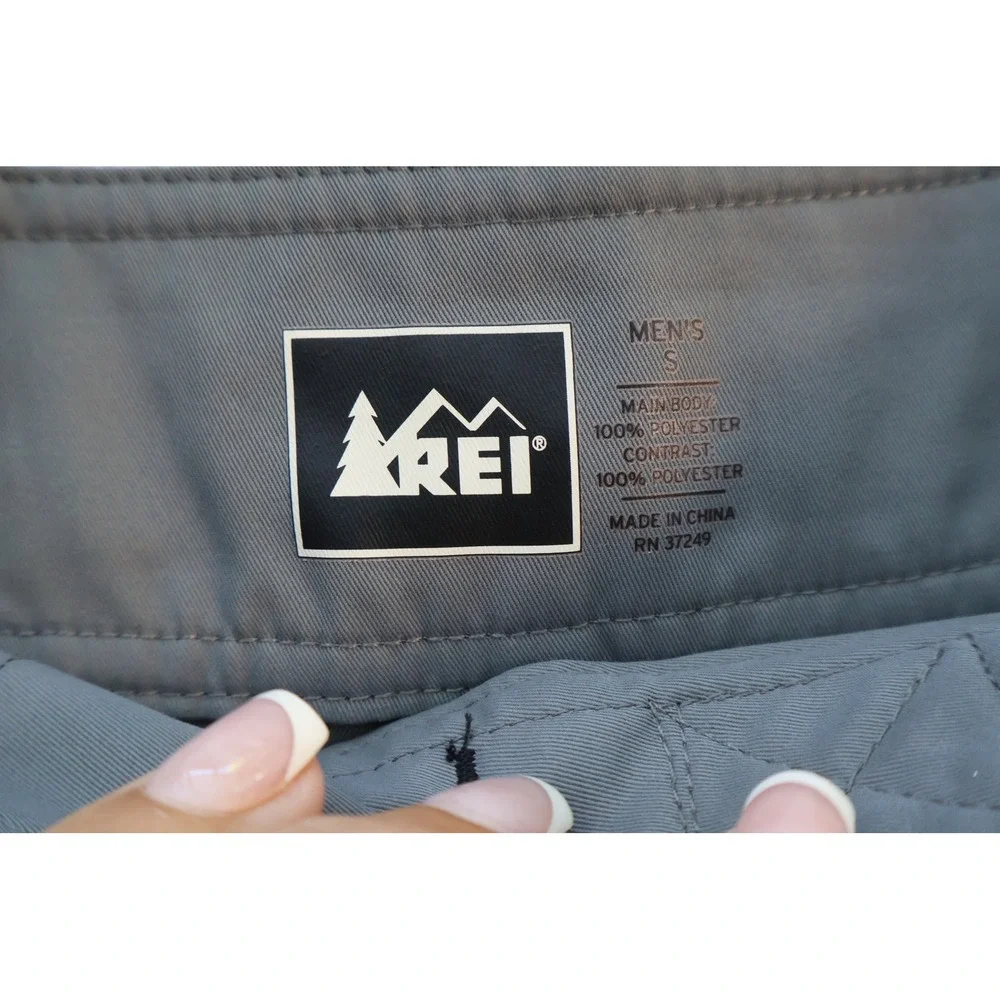 REI Mens Board Shorts Size Small Black Grey Colorblock Swim Trunks Surf Shorts